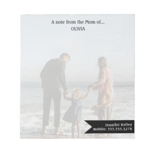 Custom Photo Note from the Mum of...Personalised
