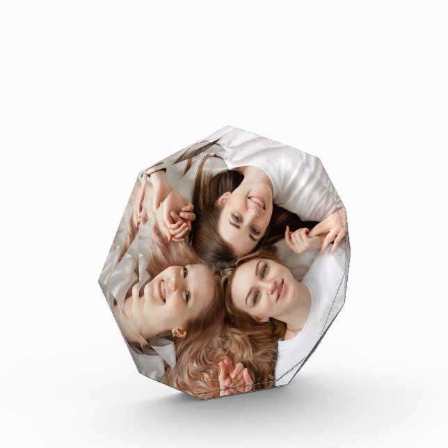 Custom Photo Octagonal Block – Personalised Gift (Left)