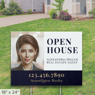 Custom Photo Open House Real Estate Garden Sign