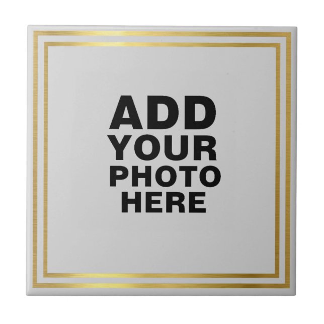 Custom photo or artwork keepsake ceramic tile (Front)