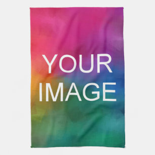 Custom Photo or Business Logo Modern Template Tea Towel