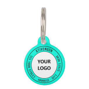 Custom Photo or Logo Name Info Pet ID Tag Template