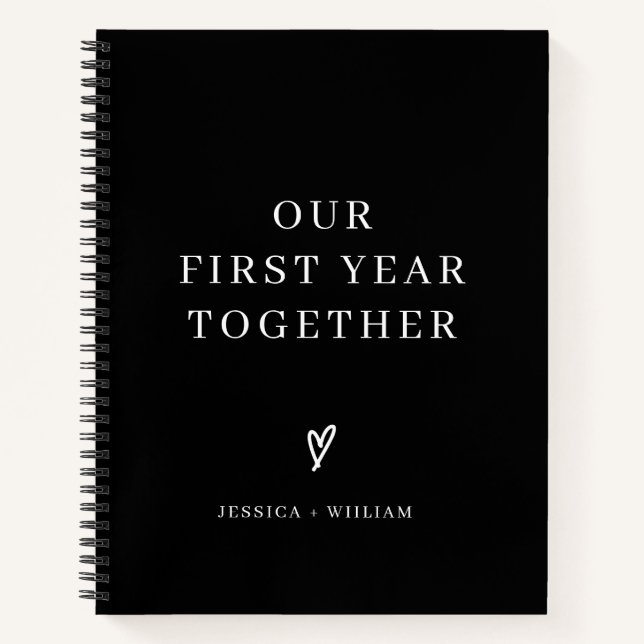 Custom Photo Our First Year Together Journal (Front)