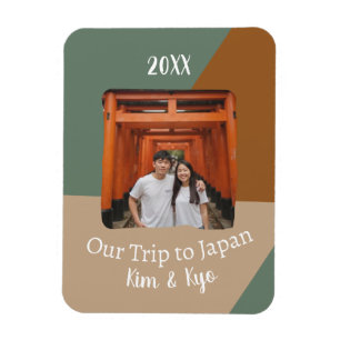 Custom Photo Our Trip to Japan Souvenir Magnet