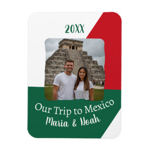 Custom Photo Our Trip to Mexico Souvenir Magnet