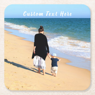 Custom Photo Paper Coasters Your Photos and Text