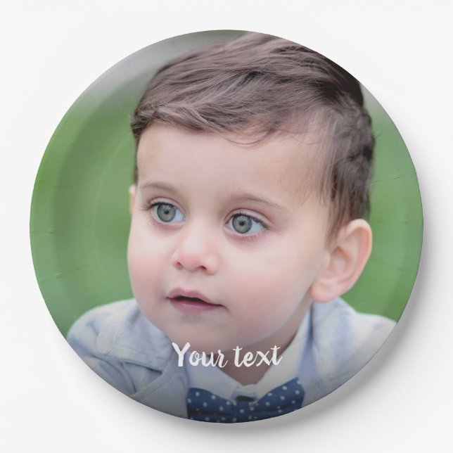 Custom Photo Paper Plate (Front)