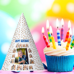  Custom Photo Party Animals Theme Kids Birthday  Hat