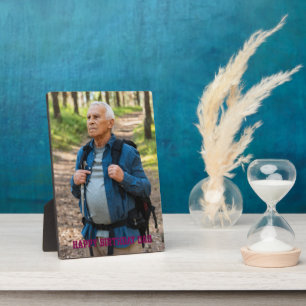 Custom Photo Personalise Birthday Easel Plaque