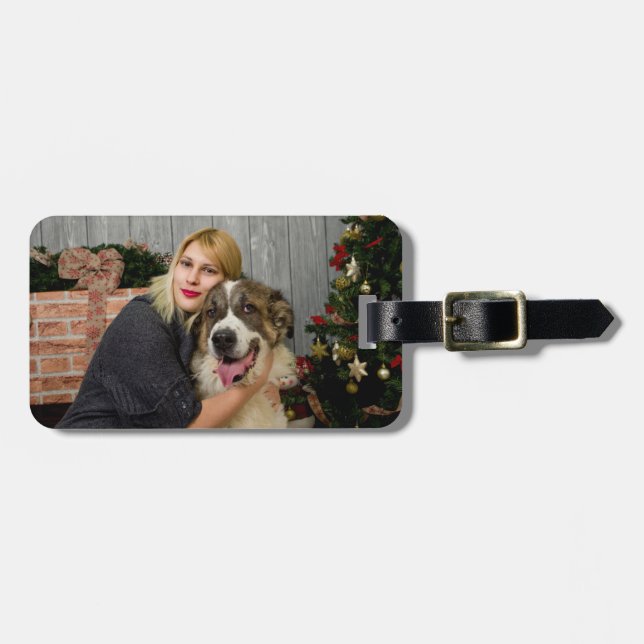 Custom Photo Personalised 2 Sided Luggage Tag (Front Horizontal)