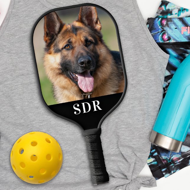 Custom Photo Personalised 3 Initial Monogram  Pickleball Paddle (Creator Uploaded)