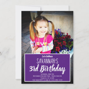 Custom Photo Personalised Birthday Party Invitatio Invitation