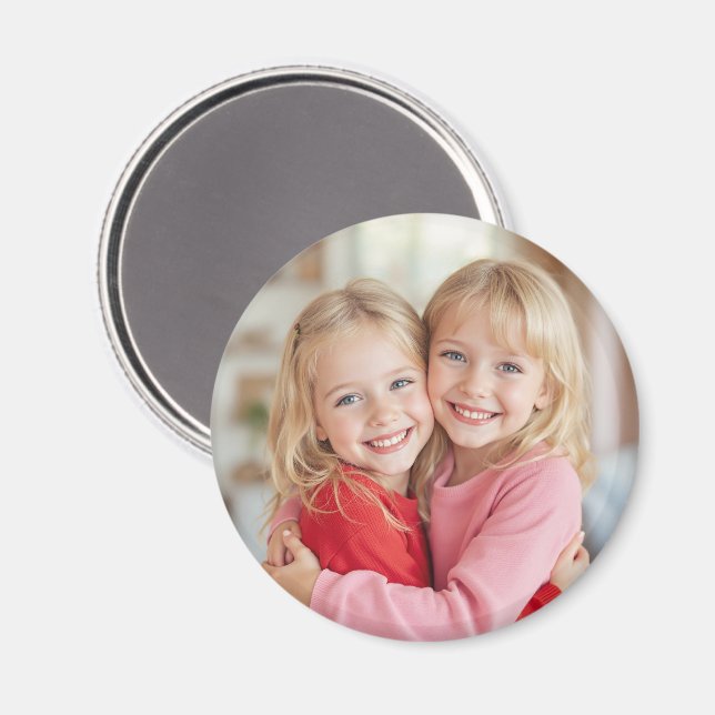Custom Photo Personalised Circle Magnet (Front/Back)