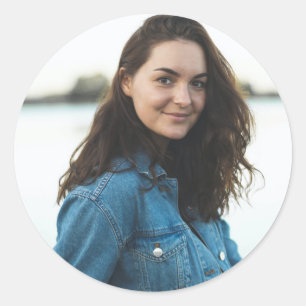 Custom Photo Personalised Classic Round Sticker