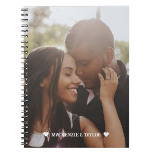 Custom Photo Personalised Couple Love Heart Notebook