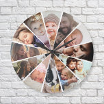 Custom Photo Personalised Family Children Friends Large Clock<br><div class="desc">Create your own customised 12 photo wall clock with your custom images.</div>