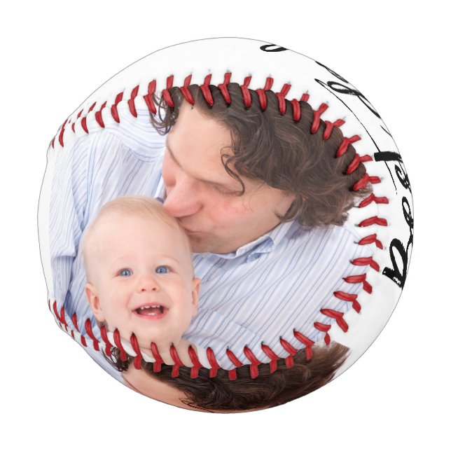 Custom Photo Personalised Fathers Day Gift Baseball (Back Left)