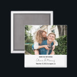 Custom Photo Personalised Fridge Wedding Party Magnet<br><div class="desc">Custom Photo Personalised Fridge Wedding Party magnet</div>
