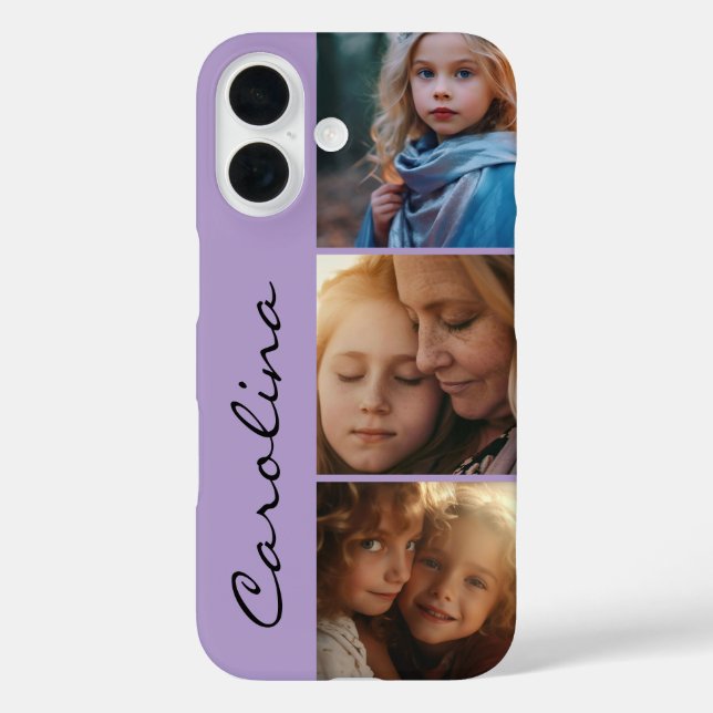Custom Photo, Personalised iPhone 16 Case (Back)