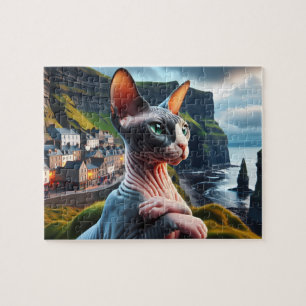 Custom Photo Personalised Jigsaw Puzzle Sphynx Cat