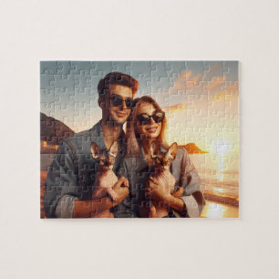 Custom Photo Personalised Jigsaw Puzzle Sphynx Cat