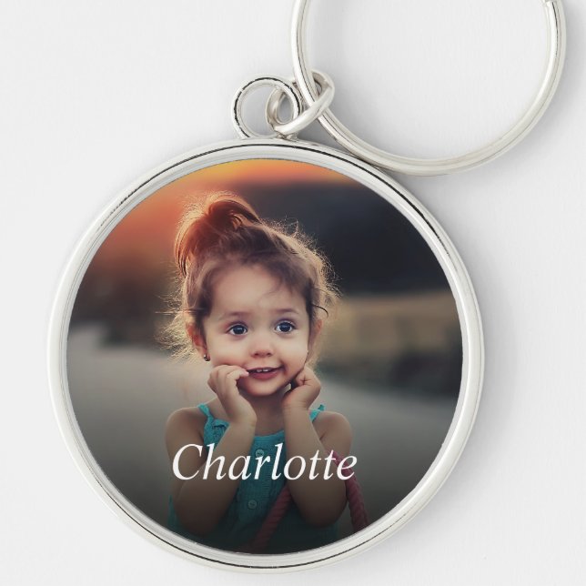 Custom Photo Personalised Keepsake Premium Key Ring (Front)