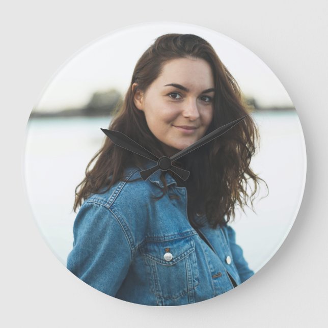 Custom Photo Personalised Large Clock (Front)