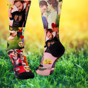 Custom photo personalised love elements socks