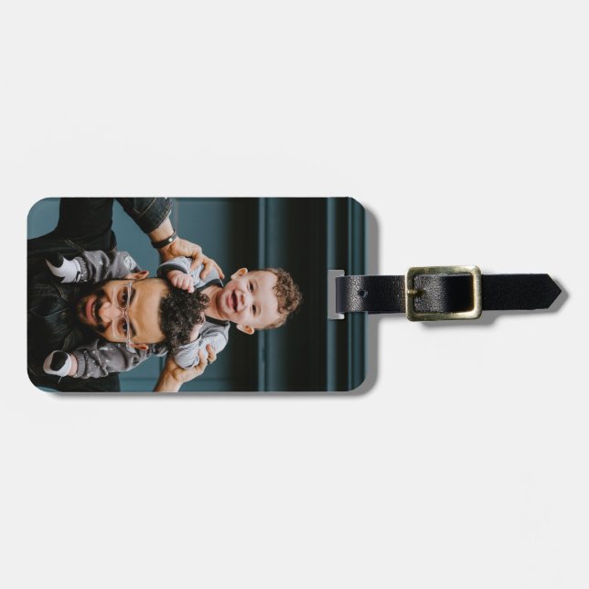 Custom Photo Personalised Luggage Tag (Front Horizontal)