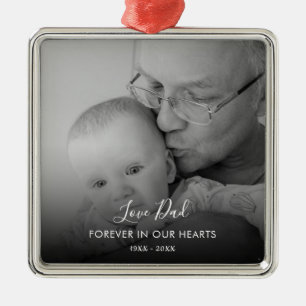 Custom Photo Personalised Memorial Death Metal Orn Ornament