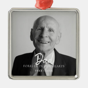 Custom Photo Personalised Memorial Death Metal Ornament