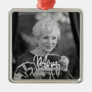 Custom Photo Personalised Memorial Death Metal Ornament
