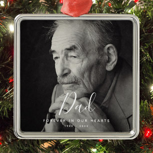 Custom Photo Personalised Memorial Death Metal Ornament