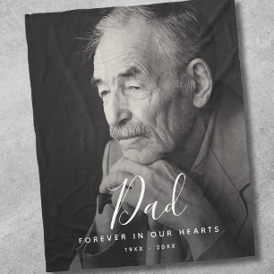 Custom Photo Personalised Memorial Father Dad Fleece Blanket