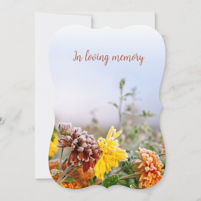 custom photo personalised memorial funeral card (Front)