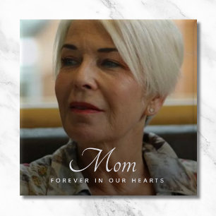 Custom Photo Personalised Memorial Tribute Funeral 15 Cm Square Badge