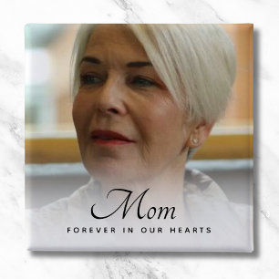 Custom Photo Personalised Memorial Tribute Funeral 15 Cm Square Badge