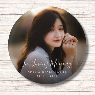 Custom Photo Personalised Memorial Tribute Funeral 3 Cm Round Badge