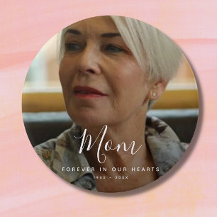 Custom Photo Personalised Memorial Tribute Funeral 7.5 Cm Round Badge