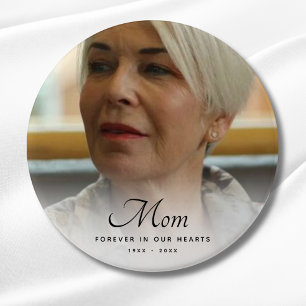 Custom Photo Personalised Memorial Tribute Funeral 7.5 Cm Round Badge