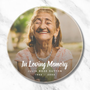 Custom Photo Personalised Memorial Tribute Funeral Coaster