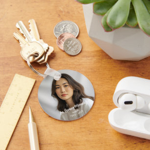 Custom Photo Personalised Memorial Tribute Funeral Key Ring