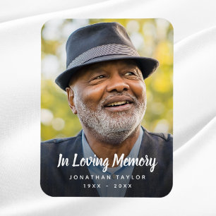 Custom Photo Personalised Memorial Tribute Funeral Magnet