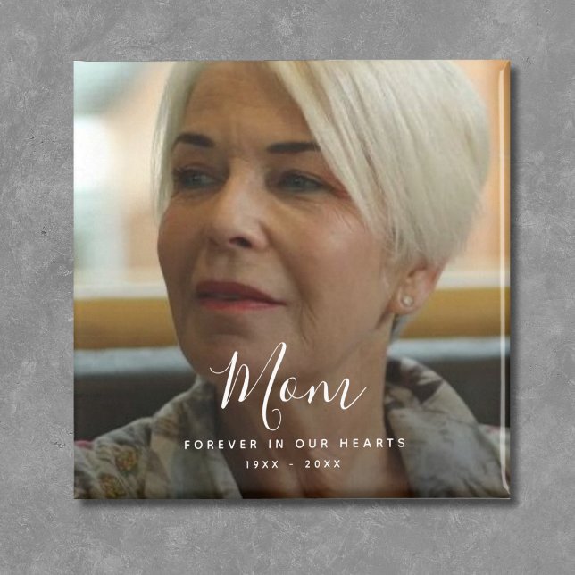 Custom Photo Personalised Memorial Tribute Funeral Magnet (Creator Uploaded)