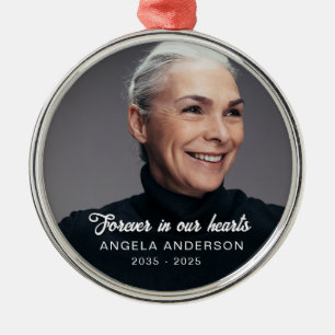 Custom Photo Personalised Memorial Tribute Funeral Metal Ornament