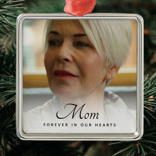 Custom Photo Personalised Memorial Tribute Funeral Metal Ornament