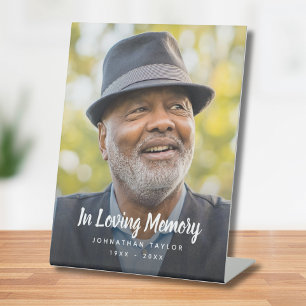 Custom Photo Personalised Memorial Tribute Funeral Pedestal Sign