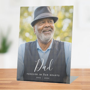 Custom Photo Personalised Memorial Tribute Funeral Pedestal Sign