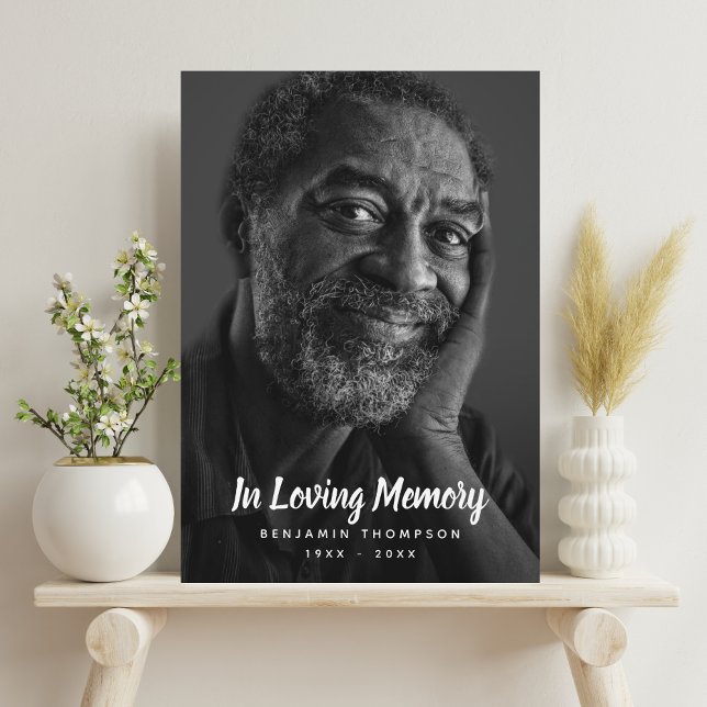 Custom Photo Personalised Memorial Tribute Funeral Plaque (Photo Memorial Plaque)