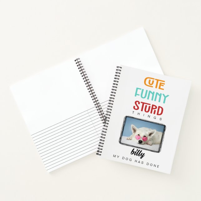 Custom Photo, Personalised, Modern, Fun, Pet Notebook (Inside)